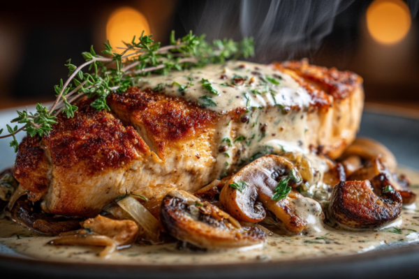 Простой рецепт для романтического ужина: куриная грудка в сливках