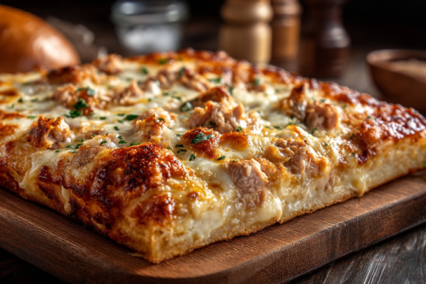 Две пачки творога и баночка тунца &mdash; смешиваю и запекаю: белковая пицца