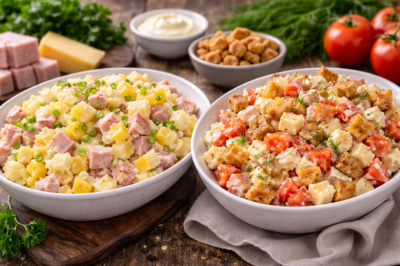 Два салата-пятиминутки с крутым вкусом: в них всего по 4 ингредиента