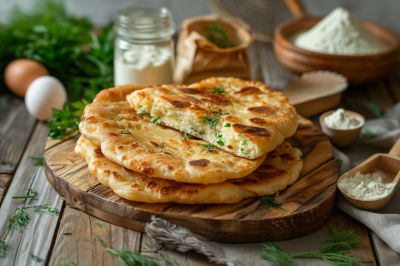 Замешиваю тесто на кефире с зеленью &mdash; и за 10 минут на столе горка румяных лепёшек. Пышнее оладий и ароматнее хачапури