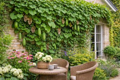 Лиану из Красной книги можно посадить в саду: сначала листья-сердечки, потом цветы-кувшинки, а затем плоды-огурцы