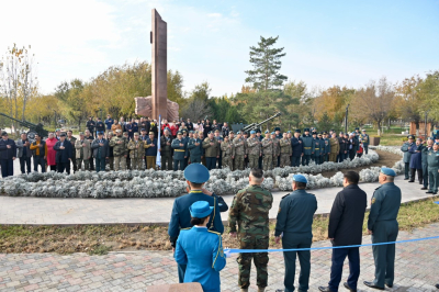 В Конаеве открыли мемориал ветеранам боевых действий