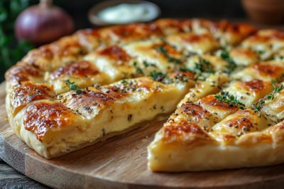 Осетинский пирог с картошкой и сыром &mdash; печётся 10 минут, а удержаться от кусочка невозможно