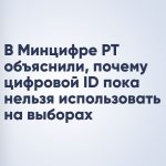 В Минцифре РТ объяснили, почему цифровой ID пока нельзя использовать на выборах