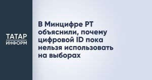В Минцифре РТ объяснили, почему цифровой ID пока нельзя использовать на выборах