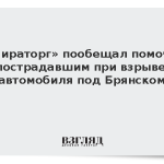 «Мираторг» пообещал помочь пострадавшим при взрыве автомобиля под Брянском