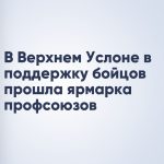 В Верхнем Услоне в поддержку бойцов прошла ярмарка профсоюзов