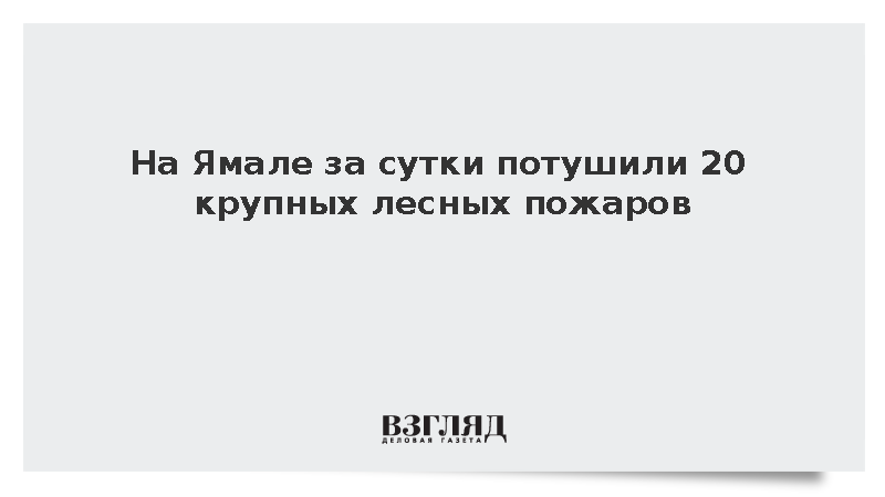 На Ямале за сутки потушили 20 крупных лесных пожаров