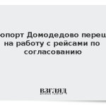 Аэропорт Домодедово перешел на работу с рейсами по согласованию