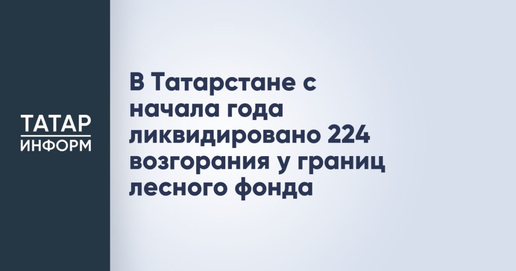 В Татарстане с начала года ликвидировано 224 возгорания у границ лесного фонда