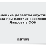 Немецкие делегаты опустили глаза при жестких заявлениях Лаврова в ООН