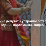 Индийские депутаты устроили потасовку прямо в здании парламента. Видео