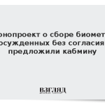 Законопроект о сборе биометрии осужденных без согласия предложили кабмину