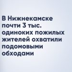 В Нижнекамске почти 3 тыс. одиноких пожилых жителей охватили подомовыми обходами