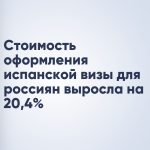 Стоимость оформления испанской визы для россиян выросла на 20,4%