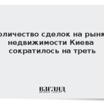 Количество сделок на рынке недвижимости Киева сократилось на треть