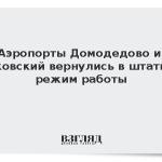 Аэропорты Домодедово и Жуковский вернулись в штатный режим работы