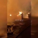 Қостанай облысында ағаш кесетін цехта өрт шықты (видео)