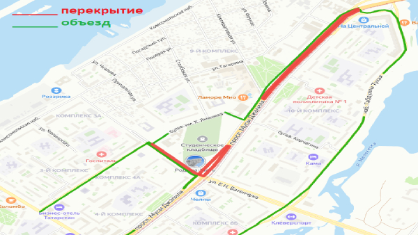 В Челнах ограничат движение на нескольких улицах из-за Дня Победы